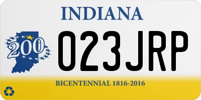 IN license plate 023JRP