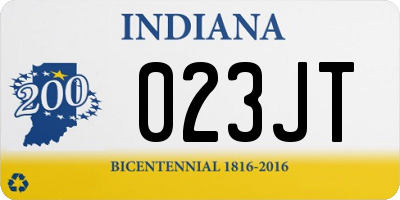 IN license plate 023JT
