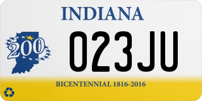 IN license plate 023JU