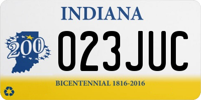 IN license plate 023JUC