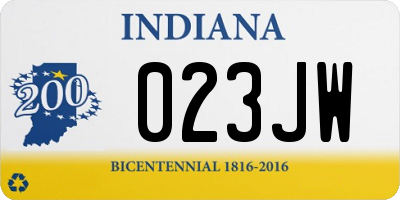 IN license plate 023JW