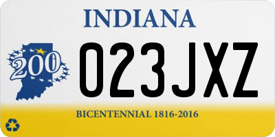 IN license plate 023JXZ