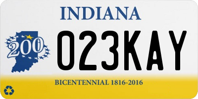 IN license plate 023KAY