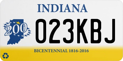 IN license plate 023KBJ