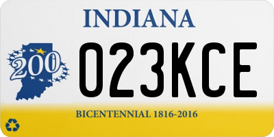 IN license plate 023KCE