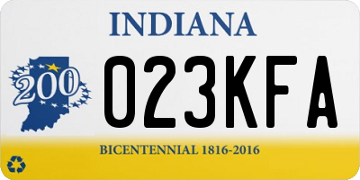 IN license plate 023KFA