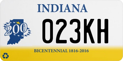 IN license plate 023KH