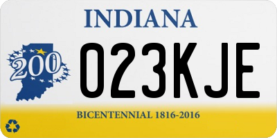 IN license plate 023KJE
