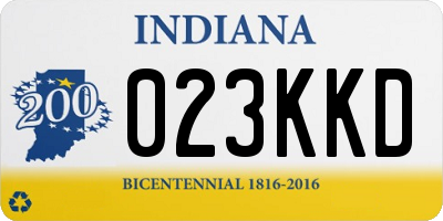 IN license plate 023KKD