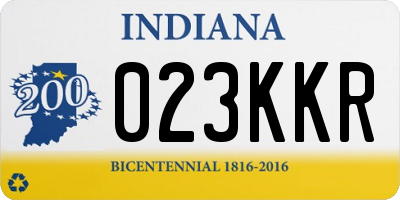 IN license plate 023KKR