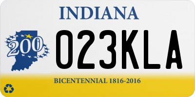 IN license plate 023KLA