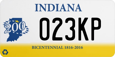 IN license plate 023KP