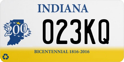 IN license plate 023KQ