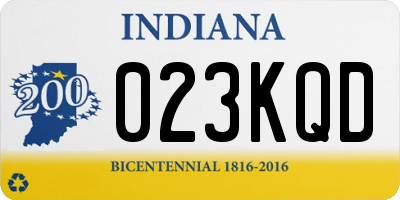 IN license plate 023KQD