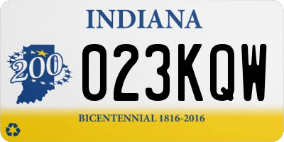 IN license plate 023KQW