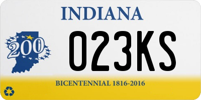 IN license plate 023KS