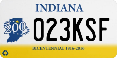 IN license plate 023KSF