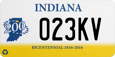 IN license plate 023KV
