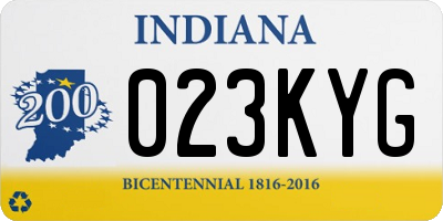 IN license plate 023KYG