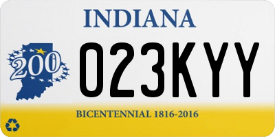 IN license plate 023KYY
