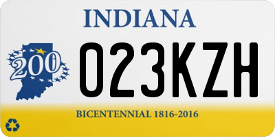 IN license plate 023KZH