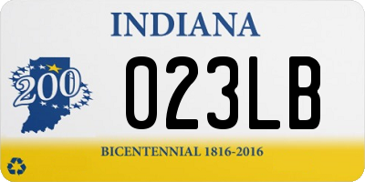 IN license plate 023LB