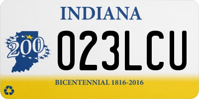 IN license plate 023LCU