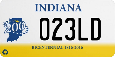 IN license plate 023LD