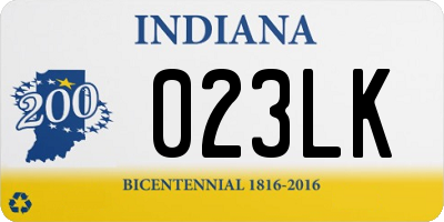 IN license plate 023LK