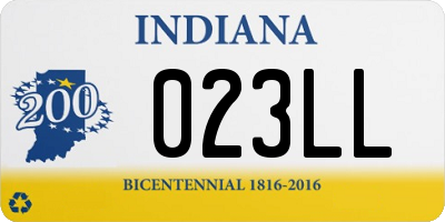 IN license plate 023LL