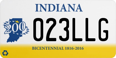 IN license plate 023LLG