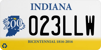 IN license plate 023LLW