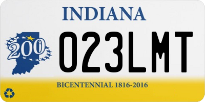 IN license plate 023LMT