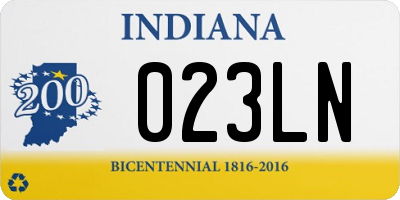 IN license plate 023LN