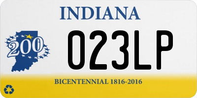 IN license plate 023LP