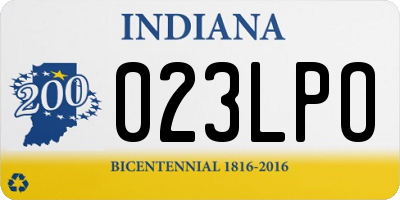 IN license plate 023LPO