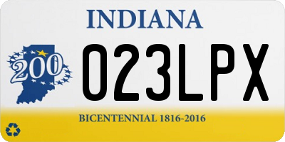 IN license plate 023LPX