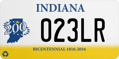 IN license plate 023LR