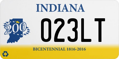 IN license plate 023LT