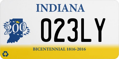 IN license plate 023LY