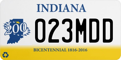 IN license plate 023MDD