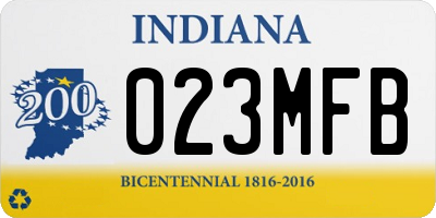 IN license plate 023MFB