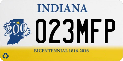 IN license plate 023MFP