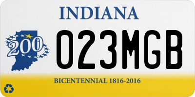 IN license plate 023MGB