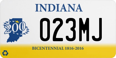 IN license plate 023MJ