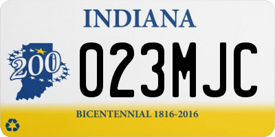IN license plate 023MJC