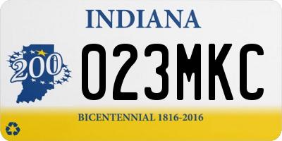 IN license plate 023MKC