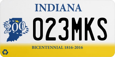 IN license plate 023MKS