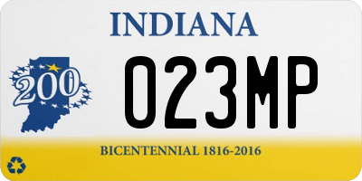 IN license plate 023MP