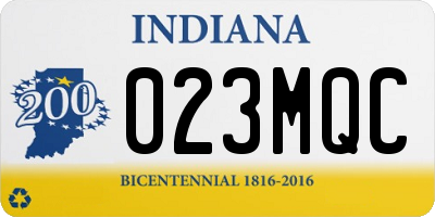 IN license plate 023MQC